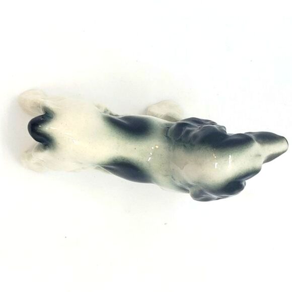 Black White Vintage American Cocker Spaniel Porcelain Figurine AS IS - Picture 11 of 12